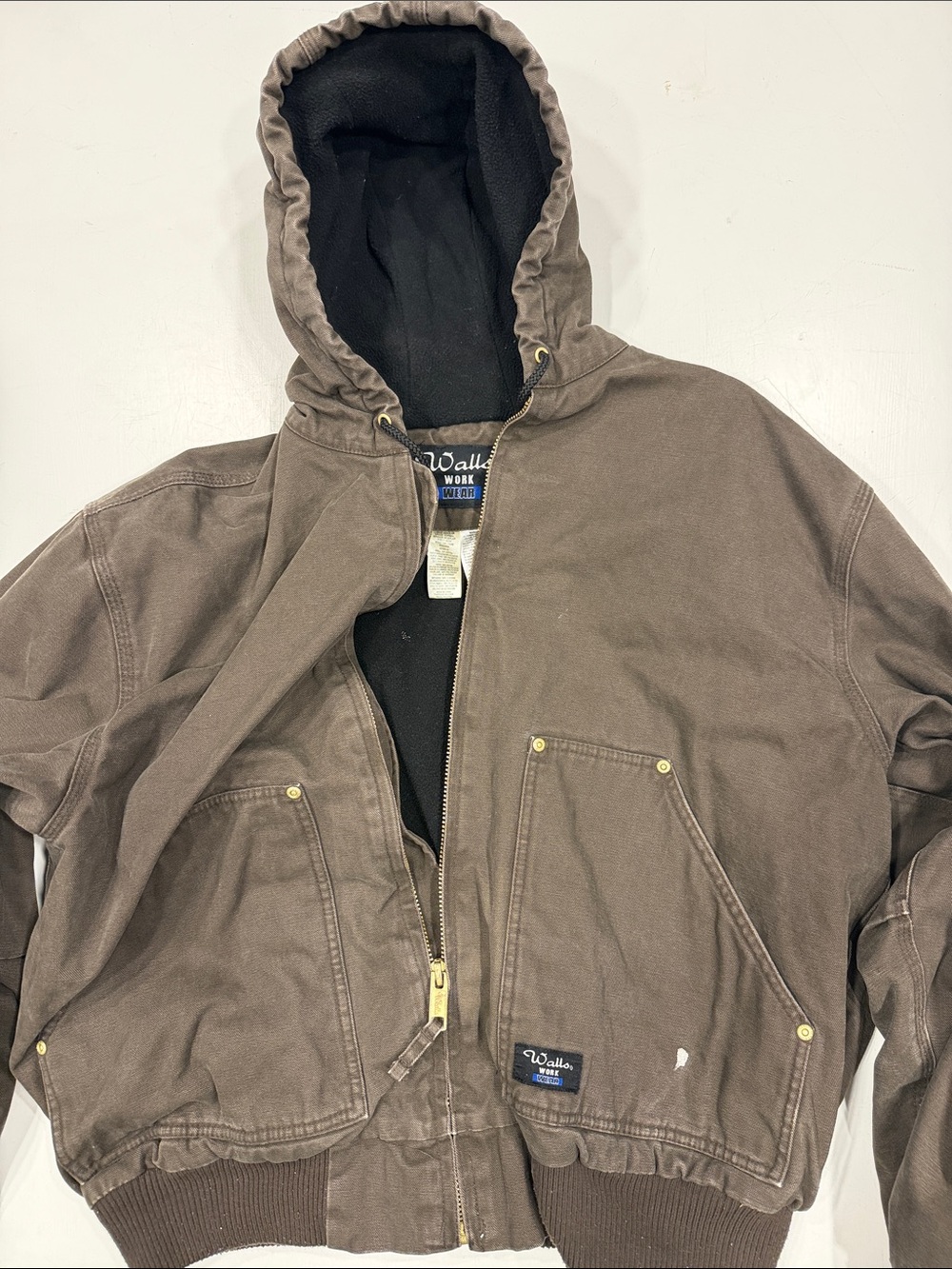 Walls Brown Hooded Bomber Jacket